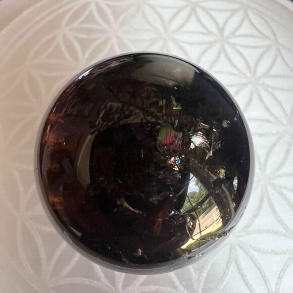 Smoky Quartz Crystal Sphere Marble(#1) - Picture 7 of 13